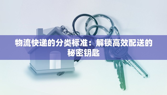 物流快递的分类标准：解锁高效配送的秘密钥匙